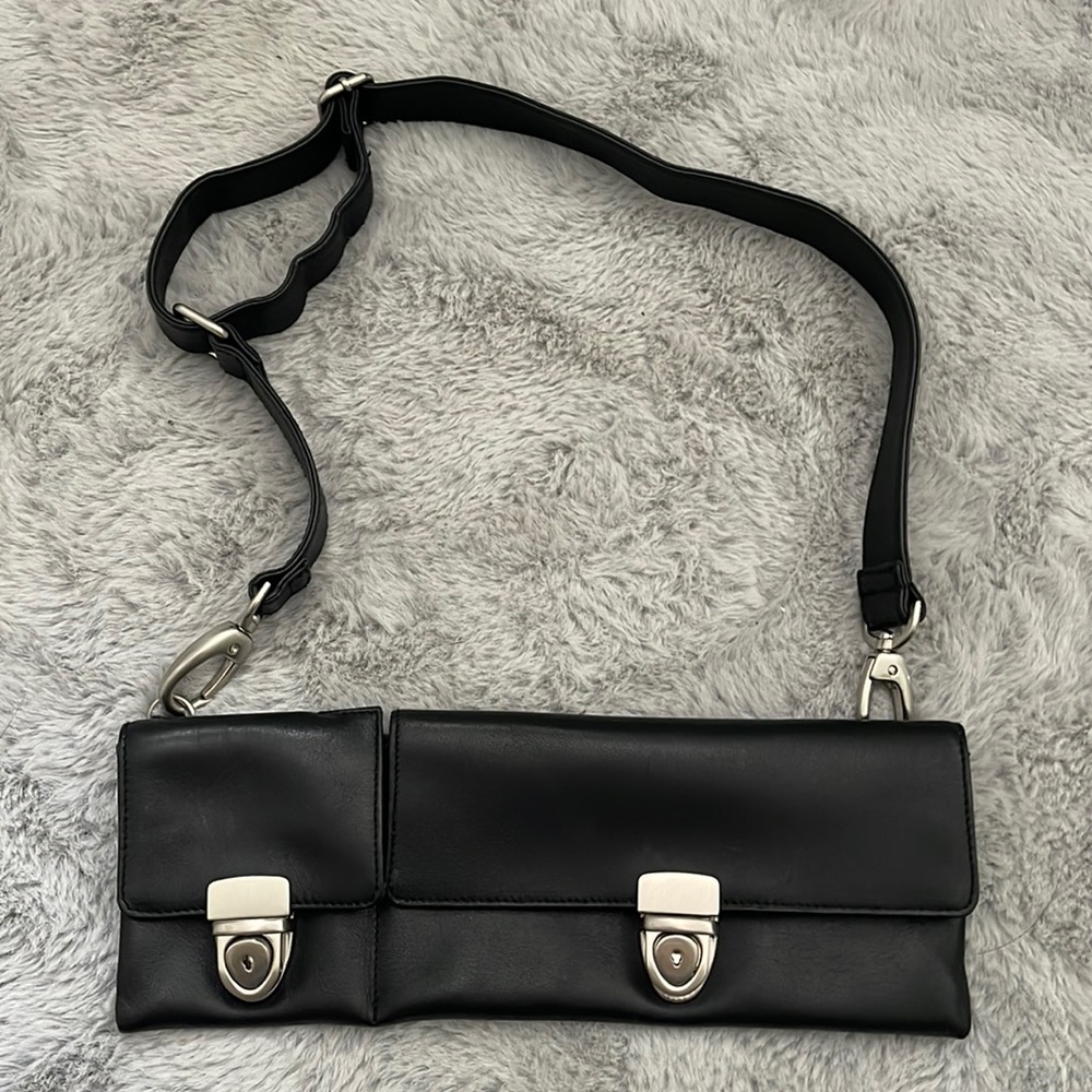 Hobo International black fanny pack.